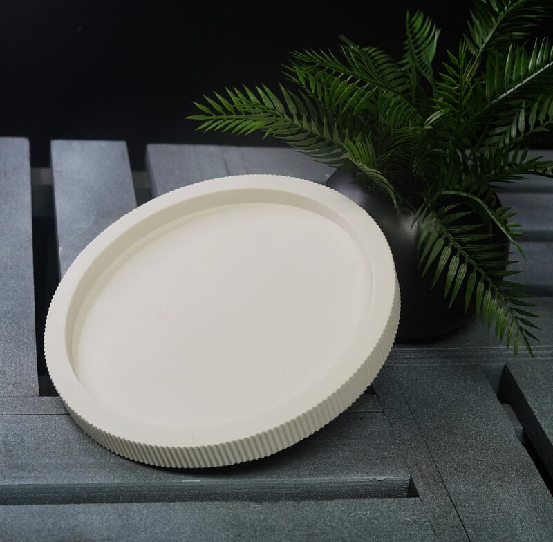 Copy of Large Ribbed Tray- Solid Colour