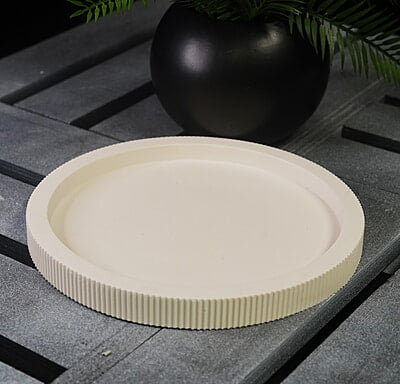 Copy of Large Ribbed Tray- Solid Colour