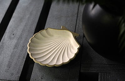 Copy of Shell Trinket Tray- Solid colour with Metallic rim
