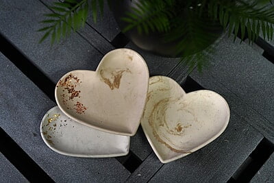 Heart Trinket Tray- Marble1