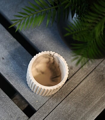Copy of Tall Ribbed Trinket Holder- Marble