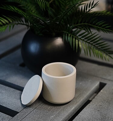 Copy of Tall Trinket holder & Lid- Solid Colour
