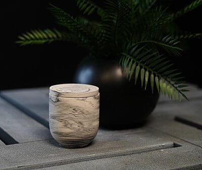 Copy of Tall Trinket Holder & Lid- Marble