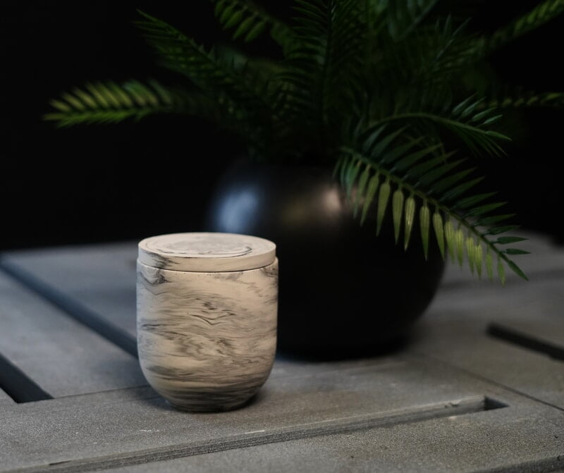 Copy of Tall Trinket Holder & Lid- Marble