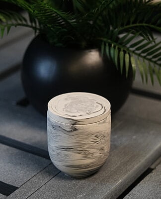 Copy of Tall Trinket Holder & Lid- Marble