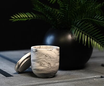 Copy of Tall Trinket Holder & Lid- Marble