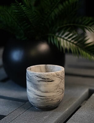 Copy of Tall Circular Trinket Holder- Marble