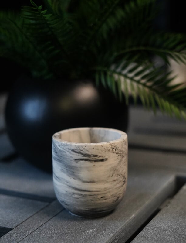 Copy of Tall Circular Trinket Holder- Marble