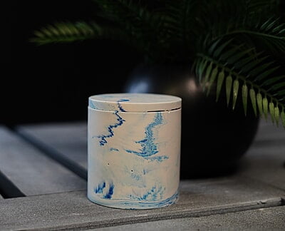 Copy of Large Tall Trinket Holder & Lid- Marble