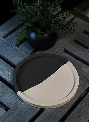 Copy of Large Round Tray- Split Colour