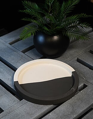 Copy of Large Ribbed Tray- Split Colour