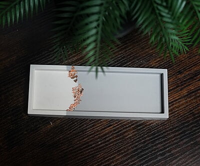 Copy of Copy of Rectangular Trinket Tray- Split Colour