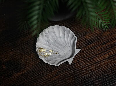 Shell Trinket Tray- Marble