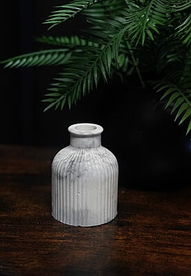 Copy of Ribbed Flower Vase- Marble