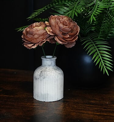 Copy of Ribbed Flower Vase- Marble