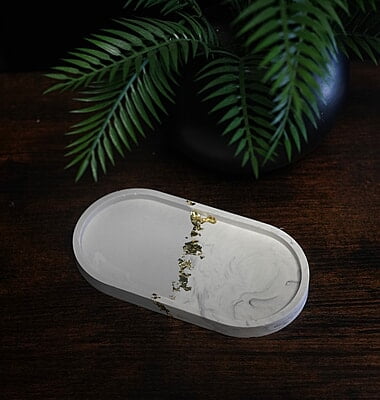 Copy of Oval Trinket Tray- Marble Split