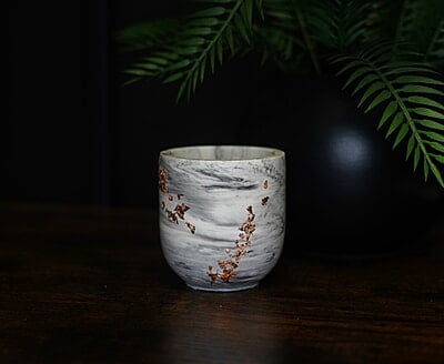 Copy of Tall Circular Trinket Holder- Marble