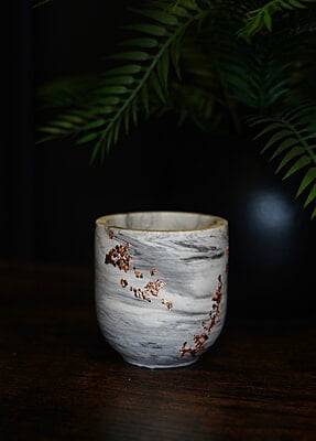 Copy of Tall Circular Trinket Holder- Marble