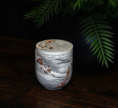 Copy of Tall Trinket Holder & Lid- Marble