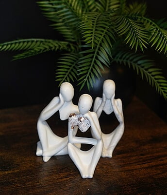 Abstract Statue- Solid Colour Set of 3