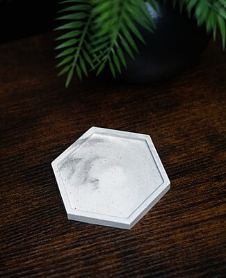 Copy of Hexagon Coaster-Marble- Set of 6