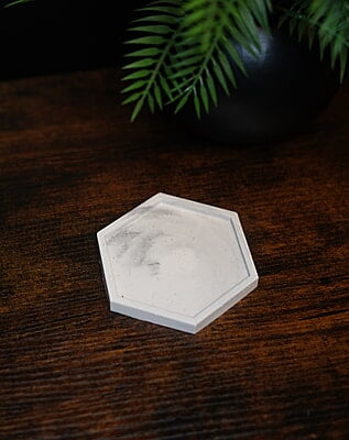Copy of Hexagon Coaster-Marble- Set of 6