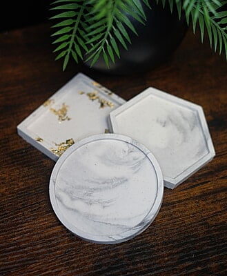 Copy of Circle Coaster- Marble- Set of 6