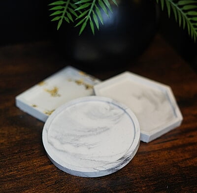 Copy of Circle Coaster- Marble- Set of 6