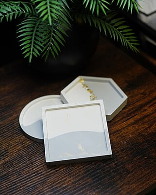 Copy of Square Coasters- Split Colour- Set of 6