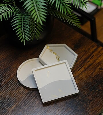 Copy of Square Coasters- Split Colour- Set of 6