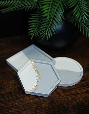 Copy of Hexagon Coaster-Split Colour- Set of 6
