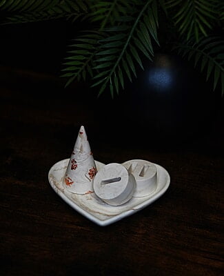 Heart and Cone Trinket Set