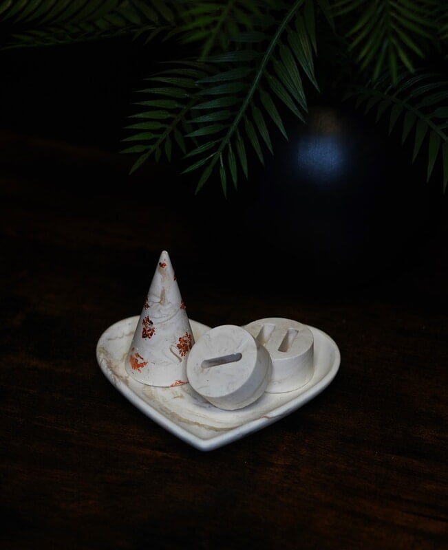 Heart and Cone Trinket Set