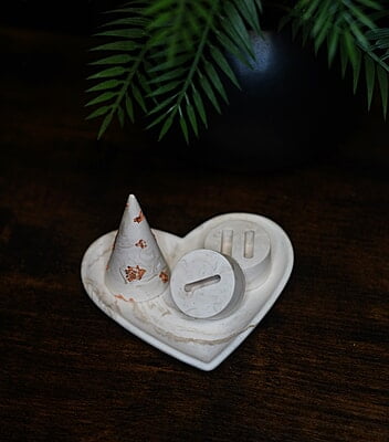 Heart and Cone Trinket Set