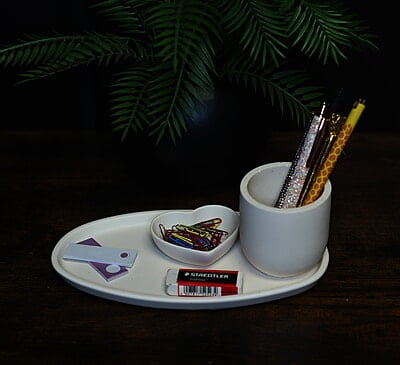 Oval Desk Trinket Set